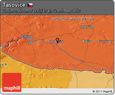 Political 3D Map of Tasovice