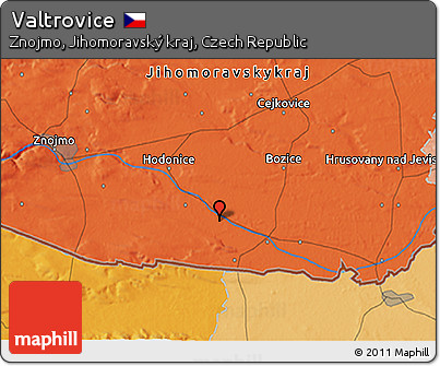 Political 3D Map of Valtrovice