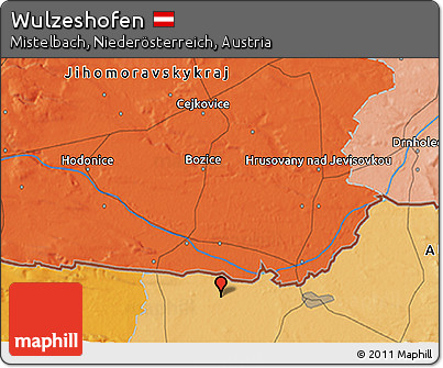 Political 3D Map of Wulzeshofen