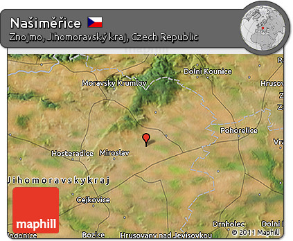 Satellite 3D Map of Našiměřice