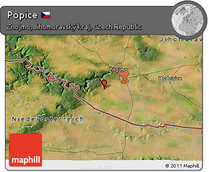 Satellite 3D Map of Popice