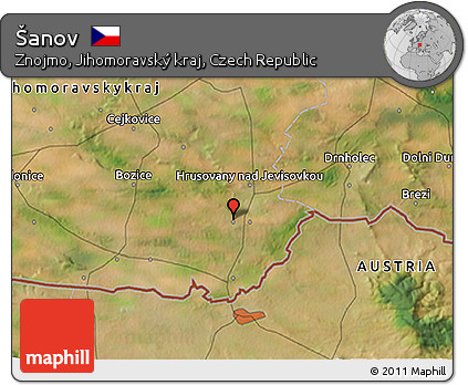 Satellite 3D Map of Šanov