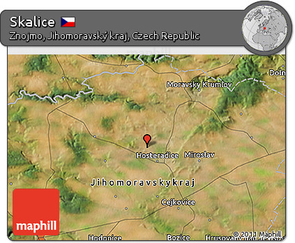 Satellite 3D Map of Skalice