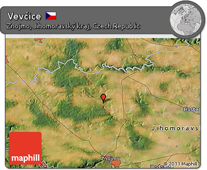 Satellite 3D Map of Vevčice