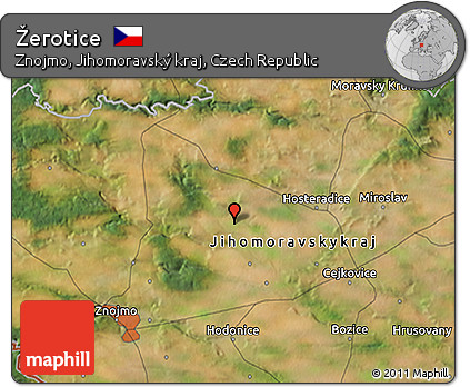 Satellite 3D Map of Žerotice