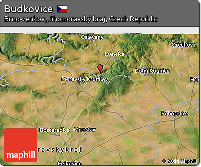 Satellite 3D Map of Budkovice
