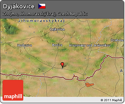 Satellite 3D Map of Dyjákovice