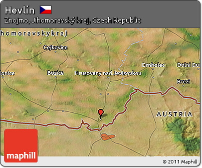 Satellite 3D Map of Hevlín