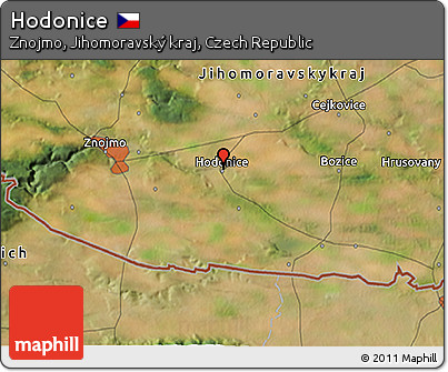 Satellite 3D Map of Hodonice