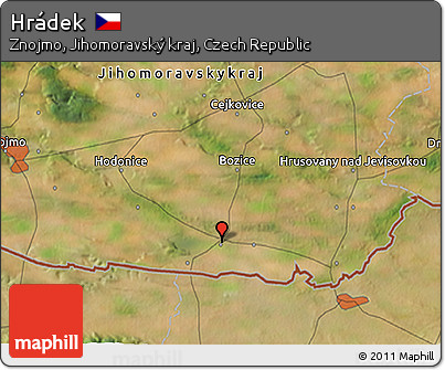 Satellite 3D Map of Hrádek