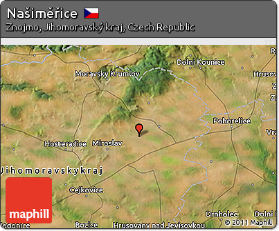 Satellite 3D Map of Našiměřice