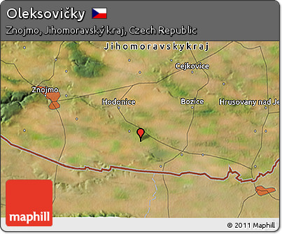 Satellite 3D Map of Oleksovičky