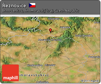 Satellite 3D Map of Řeznovice