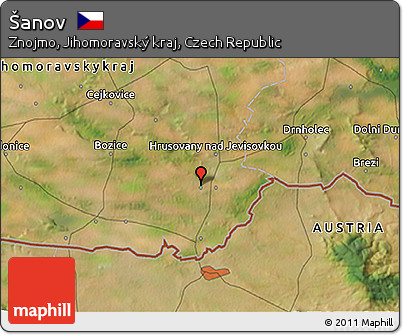 Satellite 3D Map of Šanov