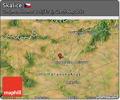 Satellite 3D Map of Skalice