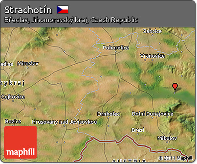 Satellite 3D Map of Strachotín