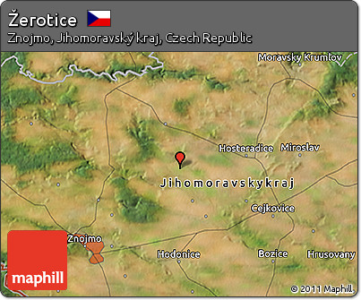 Satellite 3D Map of Žerotice