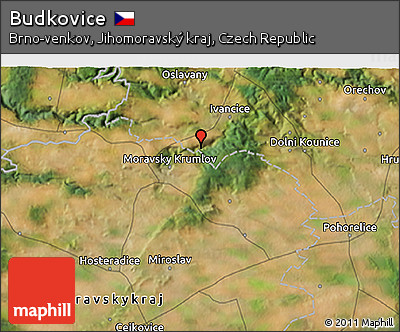 Satellite 3D Map of Budkovice