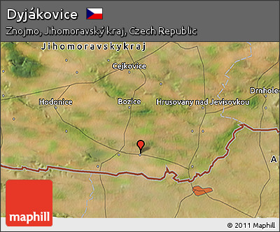 Satellite 3D Map of Dyjákovice
