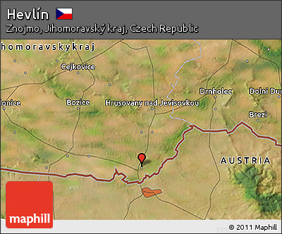 Satellite 3D Map of Hevlín