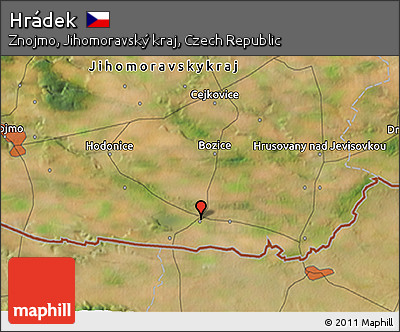 Satellite 3D Map of Hrádek
