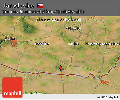 Satellite 3D Map of Jaroslavice