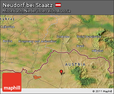 Satellite 3D Map of Neudorf Bei Staatz