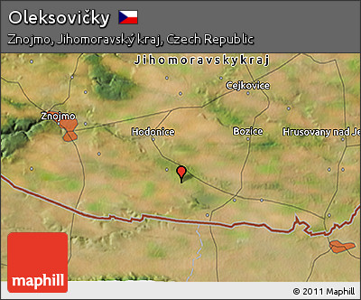 Satellite 3D Map of Oleksovičky