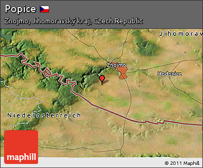 Satellite 3D Map of Popice