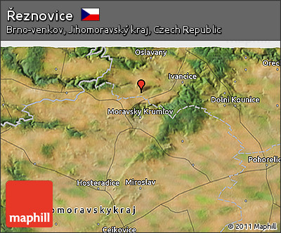 Satellite 3D Map of Řeznovice