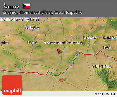 Satellite 3D Map of Šanov