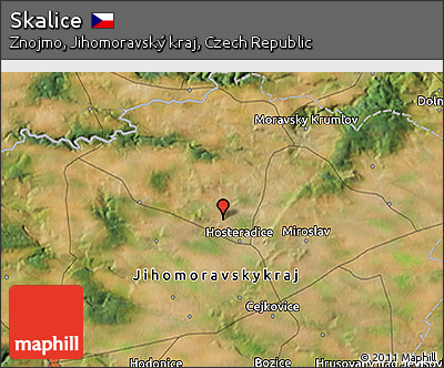 Satellite 3D Map of Skalice