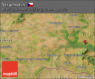 Satellite 3D Map of Strachotín