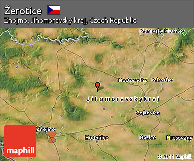 Satellite 3D Map of Žerotice