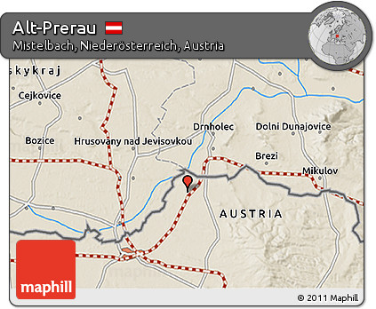 Shaded Relief 3D Map of Alt-Prerau
