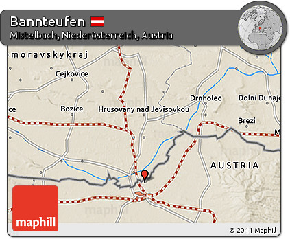 Shaded Relief 3D Map of Bannteufen
