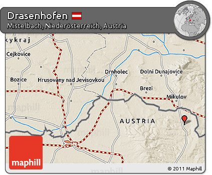 Shaded Relief 3D Map of Drasenhofen