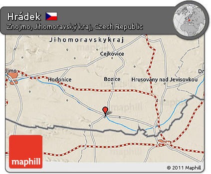 Shaded Relief 3D Map of Hrádek