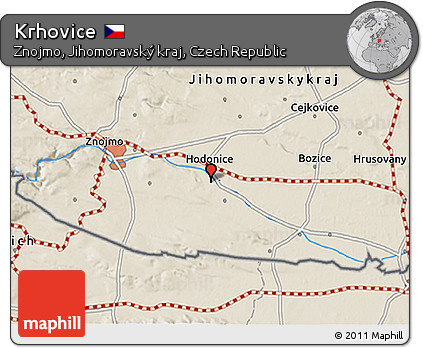 Shaded Relief 3D Map of Krhovice