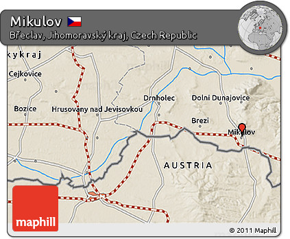 Shaded Relief 3D Map of Mikulov