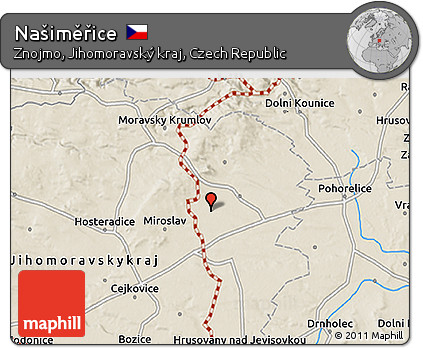 Shaded Relief 3D Map of Našiměřice