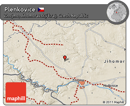 Shaded Relief 3D Map of Plenkovice