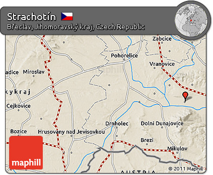 Shaded Relief 3D Map of Strachotín