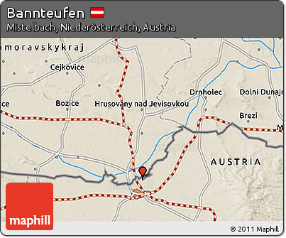 Shaded Relief 3D Map of Bannteufen