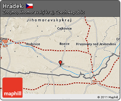 Shaded Relief 3D Map of Hrádek