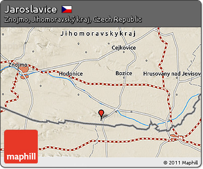 Shaded Relief 3D Map of Jaroslavice