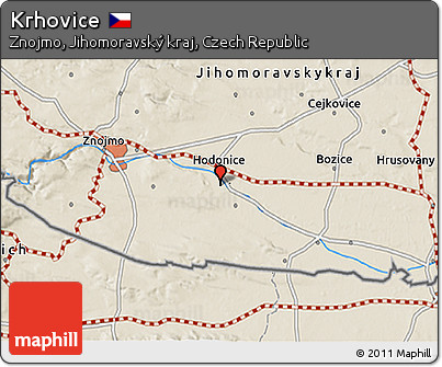 Shaded Relief 3D Map of Krhovice