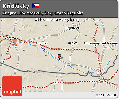 Shaded Relief 3D Map of Křídlŭvky