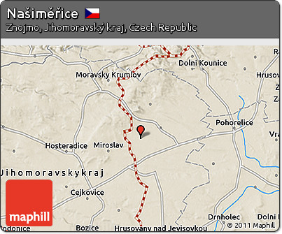 Shaded Relief 3D Map of Našiměřice