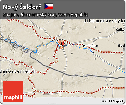 Shaded Relief 3D Map of Nový Šaldorf
